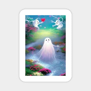 Spooky Ghost Kisses Magnet