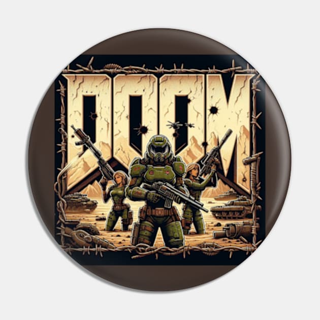 Doom Army Pin by The Doom Guy