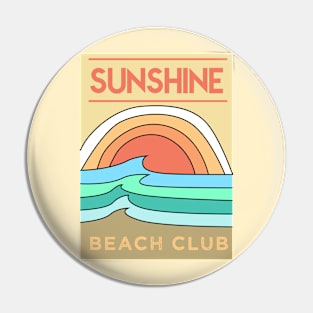 Sunshine Beach club sunshine wave Pin