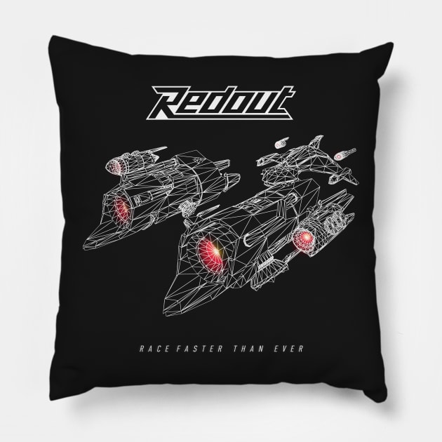 Redout - Sulha White Wireframe Pillow by 34bigthings