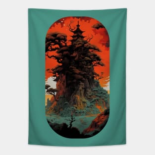 Evil Watch Tower Tapestry