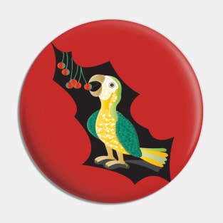 Green parrot Pin