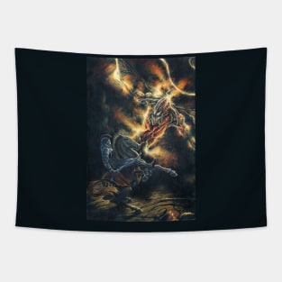 Gothmog Attacks Fingon, King of the Elves Tapestry