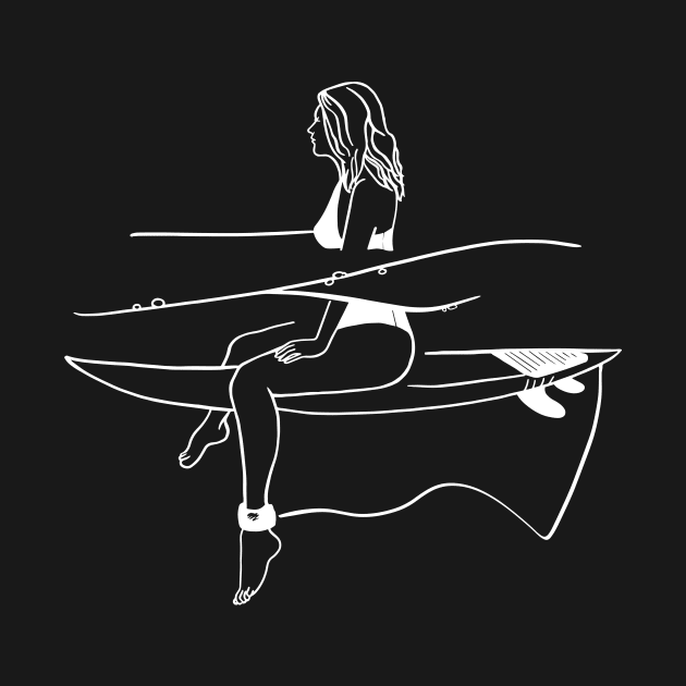 Surfer Girl Ilustration by SusanaDesigns