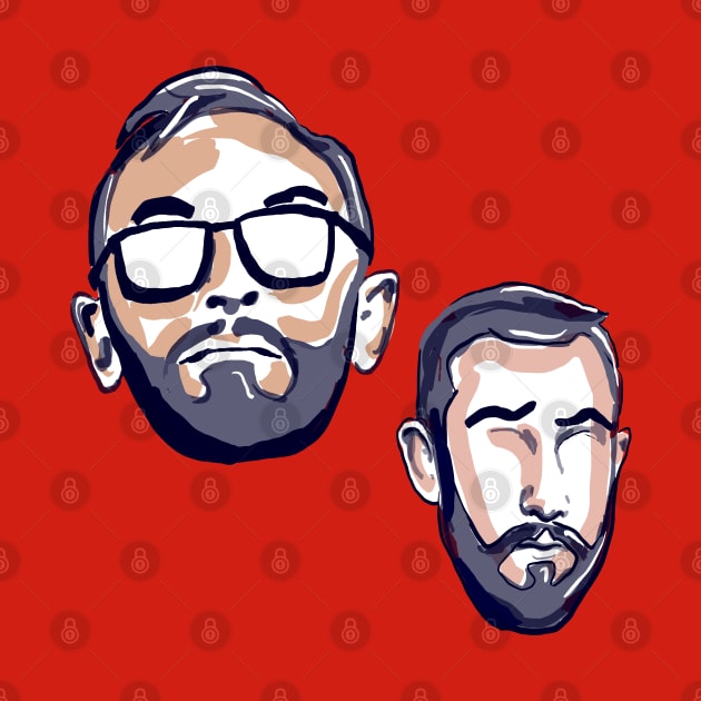 Taskmaster - Greg Davies Alex Horne Faces: simple, graphic, skin tones by SmerkinGherkin