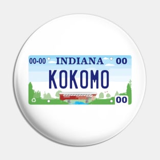 Kokomo Indiana License Plate Pin