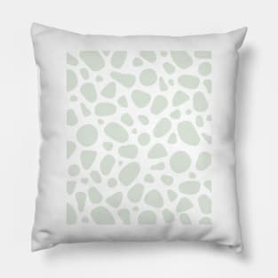 Neutral Blue Abstract shapes Terrazzo Marble Pattern Pillow