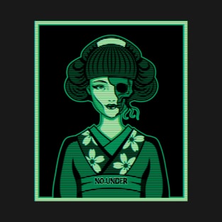 Horror geisha, dead geisha, terror geisha green T-Shirt