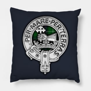 Clan MacDonald of the Isles Crest & Tartan Pillow