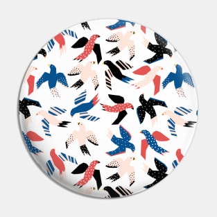 Abstract Birds Pin