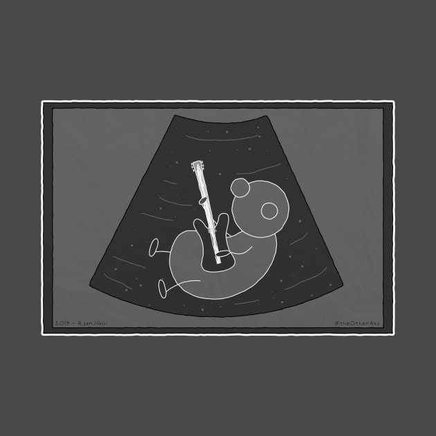 Embryo Playing Guitar - Ultrasound by RyanJGillComics