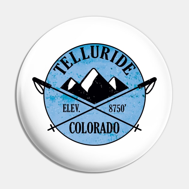 Telluride Colorado Skiing Ski Snowboarding Pin by heybert00