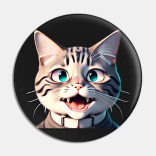 smiling cat Pin