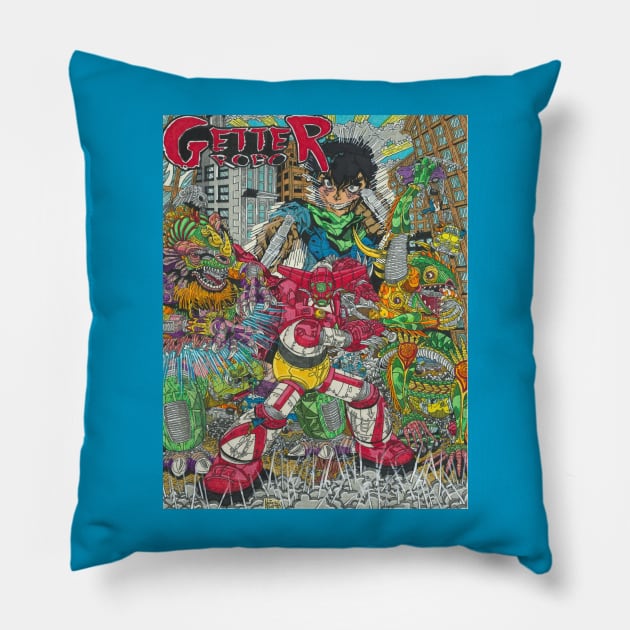 Getter Robo Pillow by SnowFlake Comix