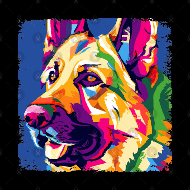 German Shepherd Dog Pop Art - Dog Lover Gifts by PawPopArt