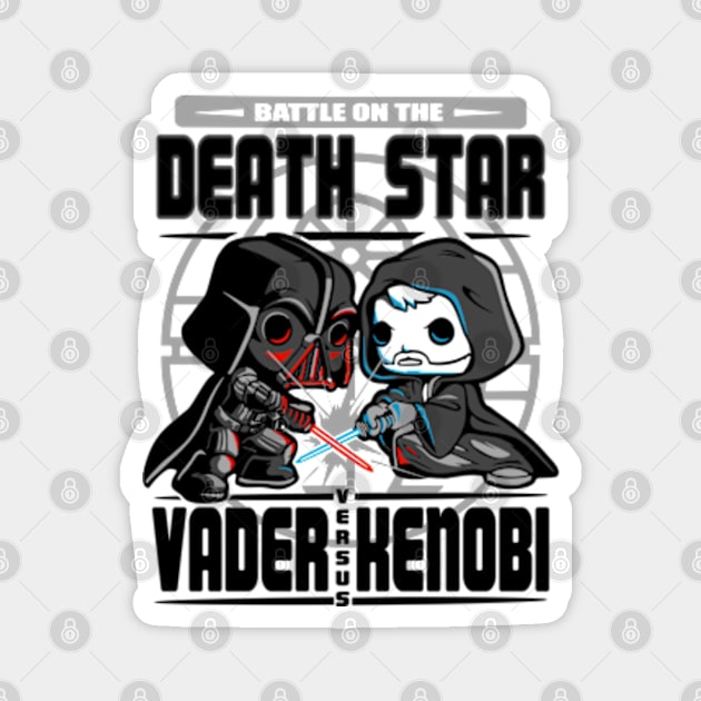 Battle on Death Star Magnet by Planet of Tees