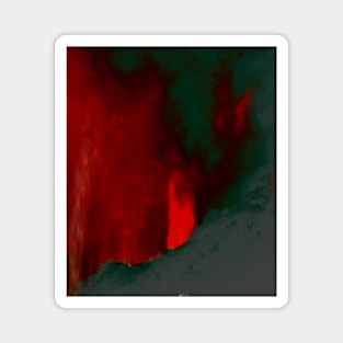 Digital collage, special processing. Red castle, where monster live. But not a monster, source of true love. Red and green. Magnet