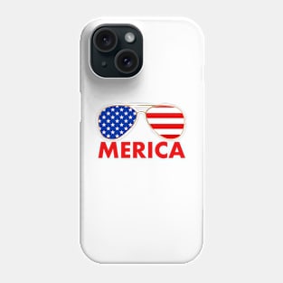 merica sunglasses American Flag Phone Case