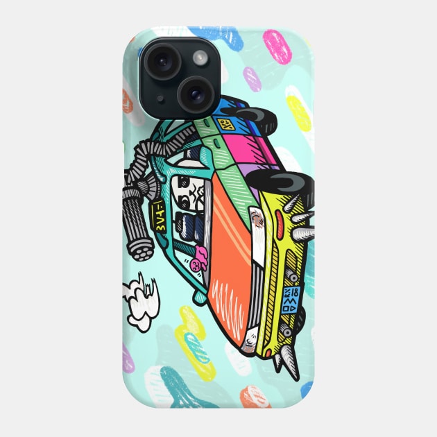 Rainbow Cannon Car Phone Case by matiasreba