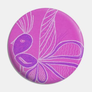 Oiseau rose Pin