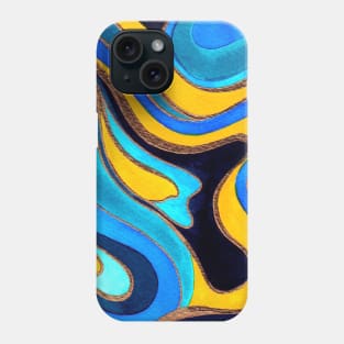 Blue Psychedelic Marble Phone Case