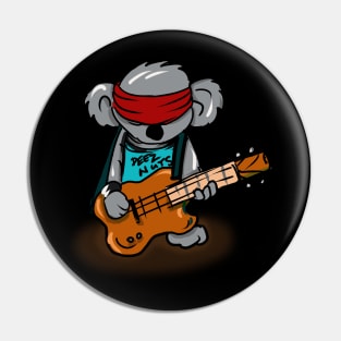 Koala Playing a Bass Guitar Pin