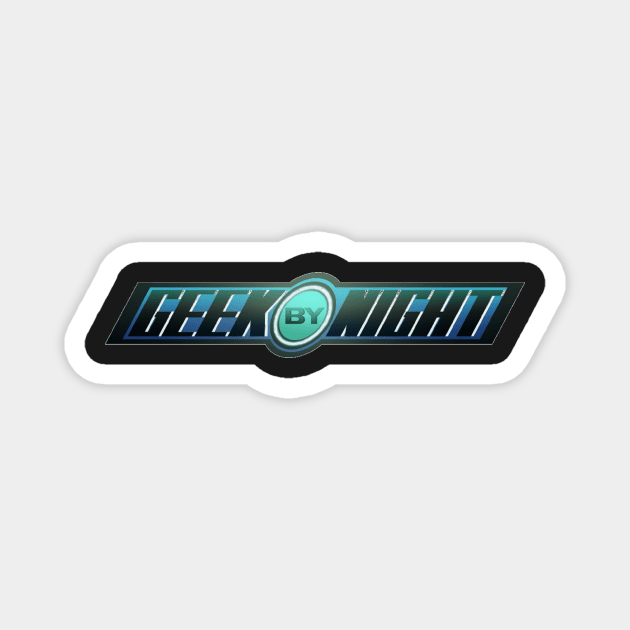 Geek By Night Title Logo Magnet by Dueling Genre