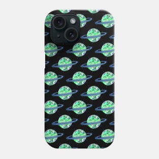 Green Ring Planets Pattern Phone Case