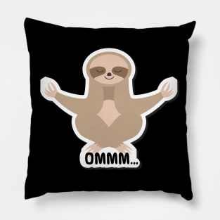 Ommm sloth meditating Pillow