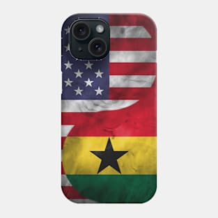 USA and Ghana Dual Flag Yin Yang Combination Phone Case