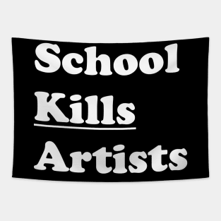 Art Sarcasm School Kills Artists Aesthetics Vintage Tapestry