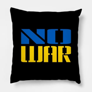 NO WAR. No war in Ukraine. Free Ukraine. Ukrainian Flag. PEACE FOR UKRAINE. Pray for Ukraine. Pillow