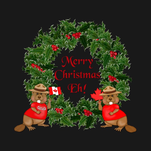 Canadian Mountie Beaver Christmas Eh! by SpiceTree