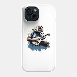 Wolf Playing Guitar Phone Case