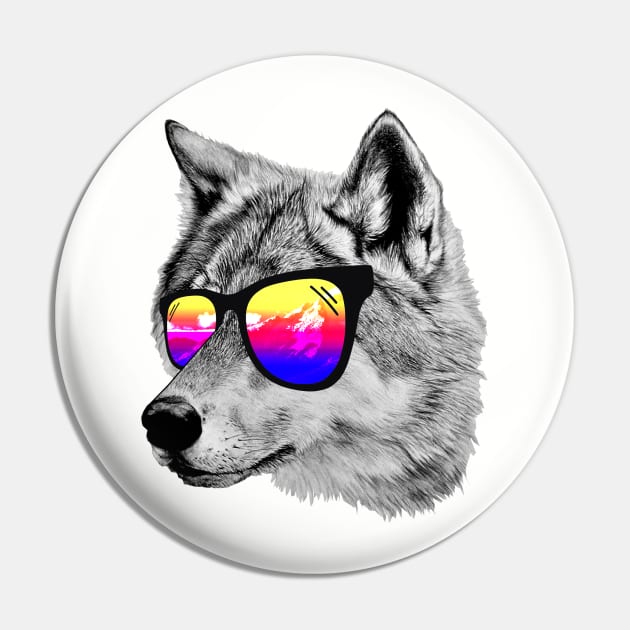 Cool Wolf Pin by clingcling