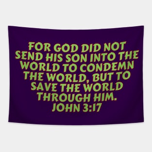 Bible Verse John 3:17 Tapestry