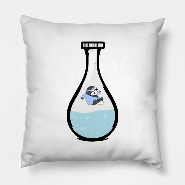 1mole in flask Pillow by Polyart