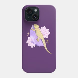 Bearded Dragon and Amethyst Phone Case