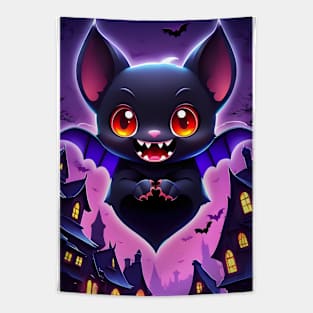 Kawaii Vampire Bat Tapestry