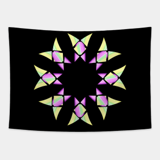 Yellow and pink star Tapestry