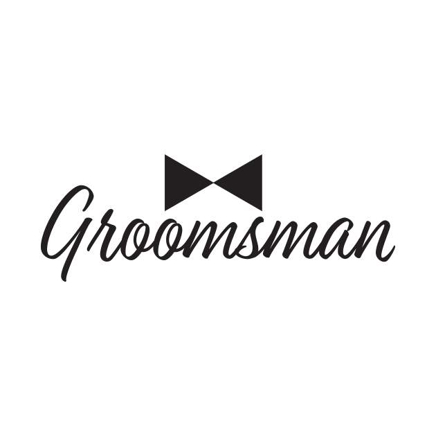 Groomsman text and Bow tie by sigdesign