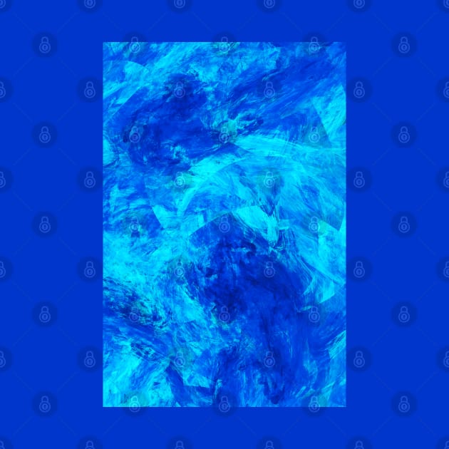 Ultra Blue Abstract Splatter Spalsh Marble Artwork by love-fi