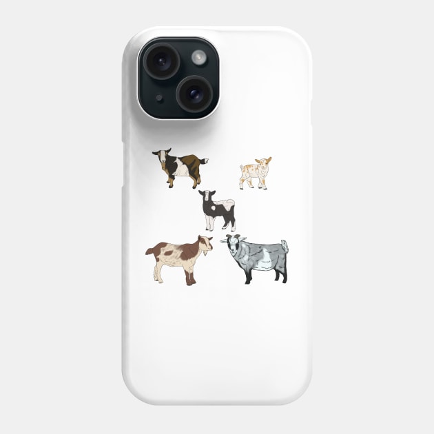 Transparent Nigerian Dwarf Goats Pattern Phone Case by TrapperWeasel