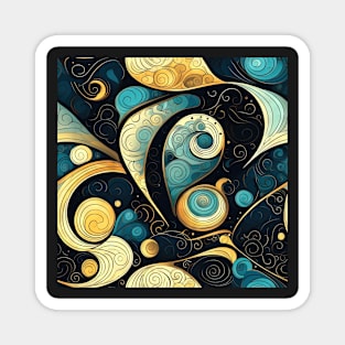 Abstract Swirls and Waves Effect illustration Magnet