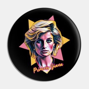 Princess Diana 80s Retro Aesthetic Pin