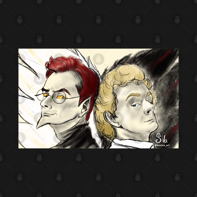 Crowley and Aziraphale by AC Salva