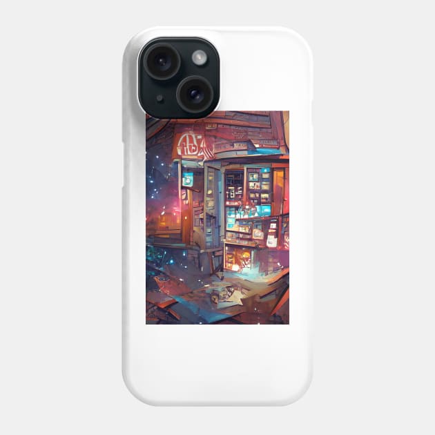 The Coffee Neon Wonderland| Cyber city coffee Phone Case by PsychicLove