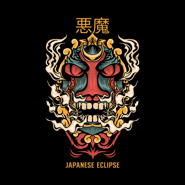 Japanese Art Harajuku Tattoo Samurai Mask by Print Cartel