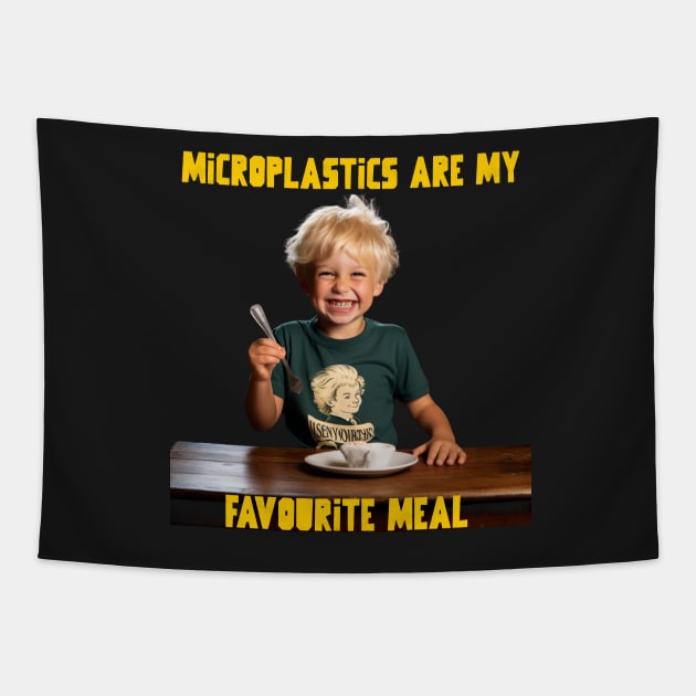 Microplastics are my favourite meal Tapestry by Popstarbowser