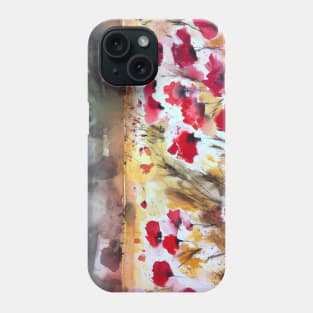 Landscape with poppies Phone Case